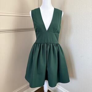 NWT Banana Republic Anisa Mini Dress Hunter Green Fit & Flare Size 6P $190